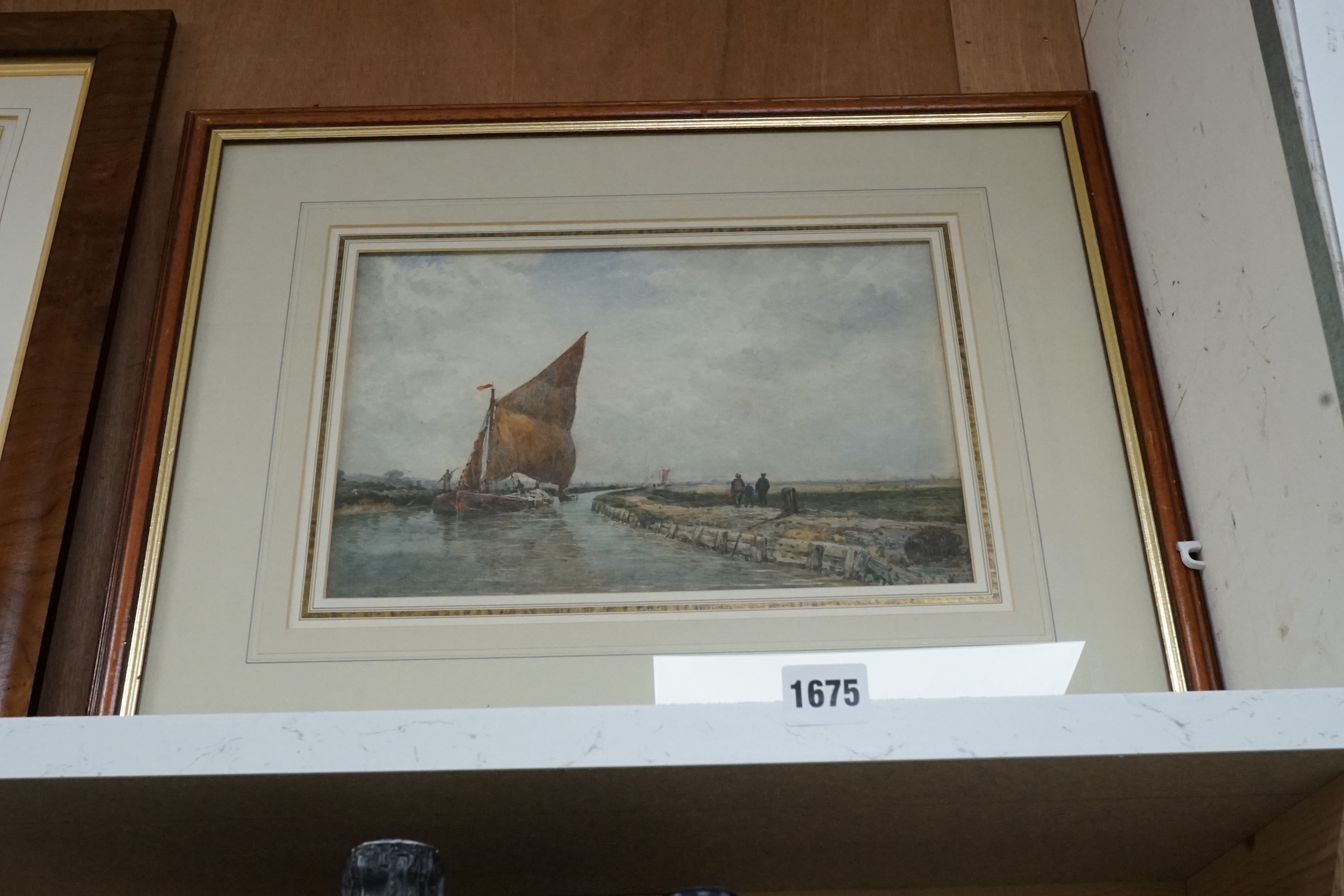 Henry Samuel Merritt (1884-1963), watercolour, 'Blackwater, Blakeney Quay, Norfolk', 20 x 27cm, a Christopher Arnold watercolour of Pin Mill and an unsigned study of The Thames Medway Canal